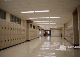 School Hallway with LED Lights