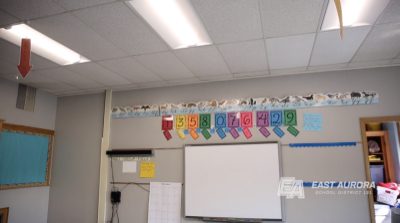School Classroom with LED Lights