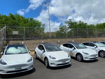 Hawaii Electric Vehicles Parked